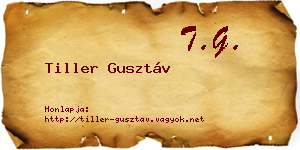 Tiller Gusztáv névjegykártya