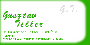 gusztav tiller business card